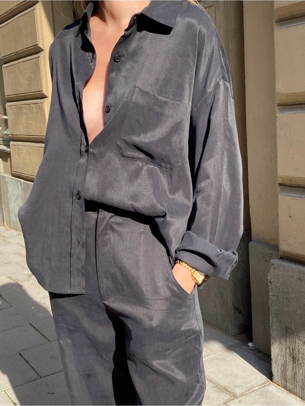 BNWT djerf avenue shirt + pants in small size
